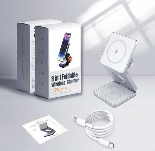 3-in-1 Foldable Magnetic Wireless Charging Station